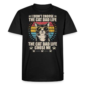 I didn't choose the cat dad life - Men's Premium Organic T-Shirt - black - Front - Nico (187cm)