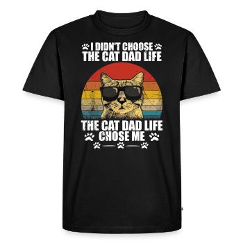 I didn't choose the cat dad life - Men's Premium Organic T-Shirt - black - Front - Nico (187cm)