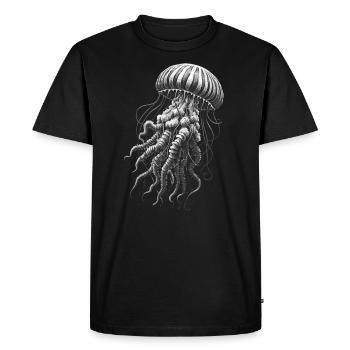 Méduse Méduse Vintage - T-shirt Premium bio Homme - noir - Devant - Nico (187cm)