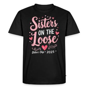 Sisters On The Loose Sisters Trip 2025 Vacation - T-shirt Premium bio Homme - noir - Devant - Nico (187cm)