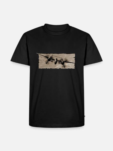 P-38 Sepia - Männer Premium Bio T-Shirt - Schwarz