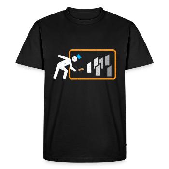 Kubb Suèdeschach En bois Vikings échecs - T-shirt Premium bio Homme - noir - Devant - Nico (187cm)