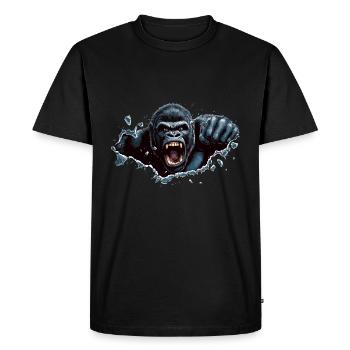 Frappe de la bête de gorille - T-shirt Premium bio Homme - noir - Devant - Nico (187cm)
