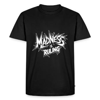 La folie règne sur le monde Motivation Espoir - T-shirt Premium bio Homme - noir - Devant - Nico (187cm)
