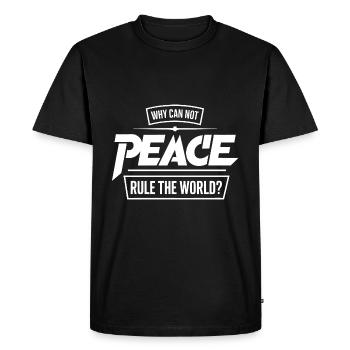 Why not peace for all - we need love - Men's Premium Organic T-Shirt - black - Front - Nico (187cm)