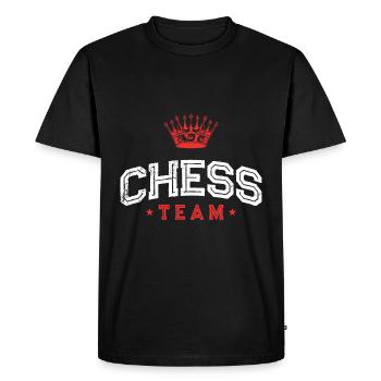 Chess Team - Men's Premium Organic T-Shirt - black - Front - Nico (187cm)