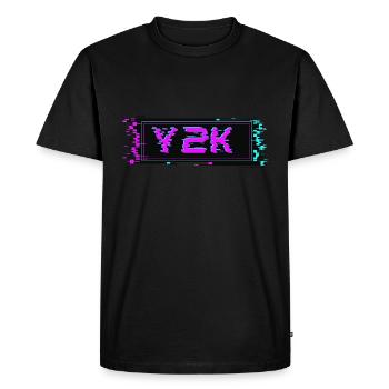 Pixels rétro Y2K - T-shirt Premium bio Homme - noir - Devant - Nico (187cm)