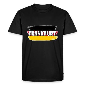 Drapeau de Francfort, Allemagne - T-shirt Premium bio Homme - noir - Devant - Nico (187cm)