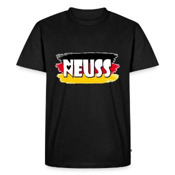 Drapeau de Neuss, Allemagne - T-shirt Premium bio Homme - noir - Devant - Nico (187cm)