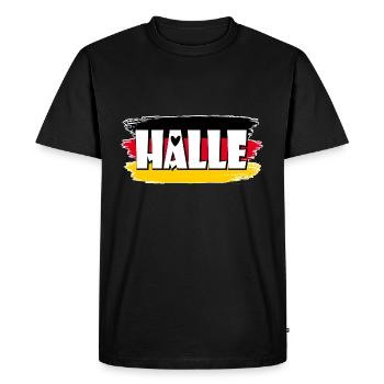 Hall, Ville, Allemagne, Drapeau - T-shirt Premium bio Homme - noir - Devant - Nico (187cm)