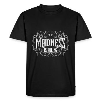 La folie règne sur le monde Motivation Espoir - T-shirt Premium bio Homme - noir - Devant - Nico (187cm)