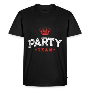Équipe du parti - T-shirt Premium bio Homme - noir - Devant - Nico (187cm)