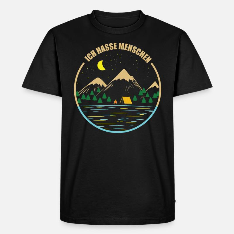 Ich hasse Menschen - Männer Premium Bio T-Shirt - Schwarz