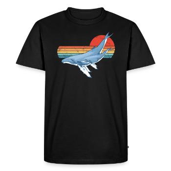 Humpbacks - Men's Premium Organic T-Shirt - black - Front - Nico (187cm)