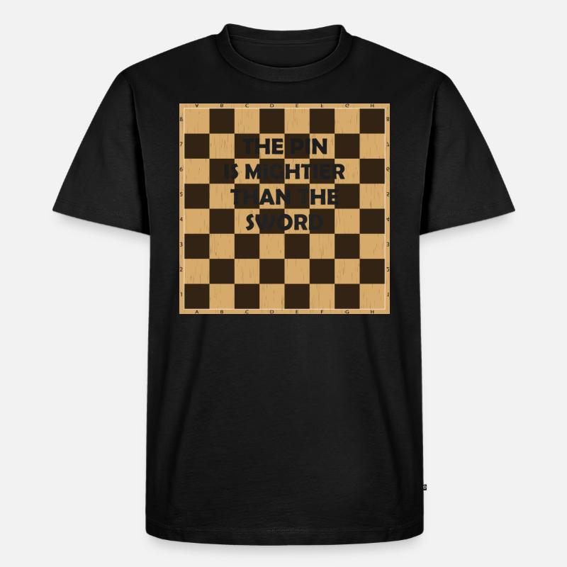 Chess Player Master Chess Sayings - Männer Premium Bio T-Shirt - Schwarz