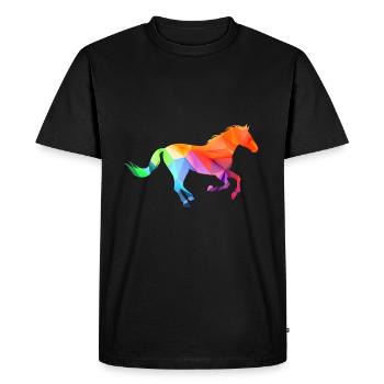 Rider Rider Equestrian Sayings Pattern Colorful - Men's Premium Organic T-Shirt - black - Front - Nico (187cm)