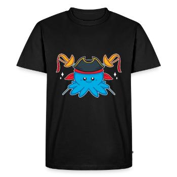 Poulpe - T-shirt Premium bio Homme - noir - Devant - Nico (187cm)