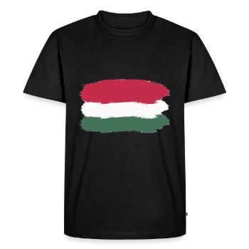 Hongrie - T-shirt Premium bio Homme - noir - Devant - Nico (187cm)