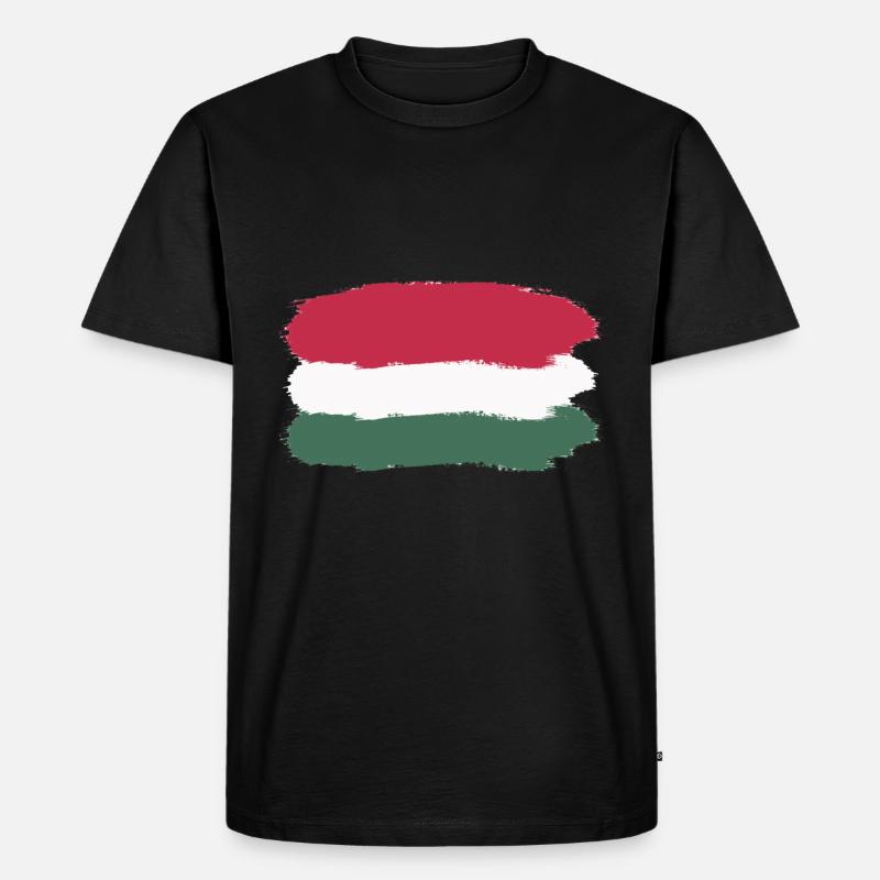 Ungarn - Männer Premium Bio T-Shirt - Schwarz