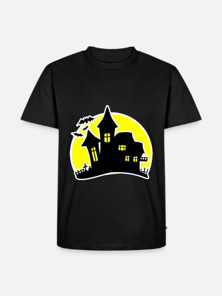 Maison d'Halloween Maison hantée - T-shirt Premium bio Homme - noir