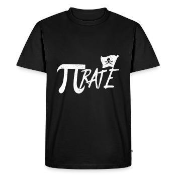 Nerd nerds pirate pi - T-shirt Premium bio Homme - noir - Devant - Nico (187cm)