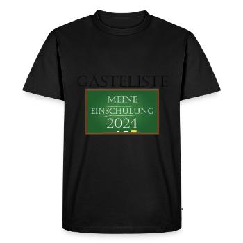 Schoolchild 2024 Guest list were there School enrollment - Men's Premium Organic T-Shirt - black - Front - Nico (187cm)