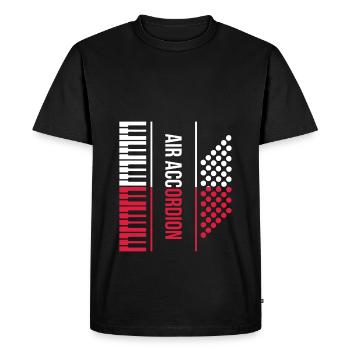 Air Accordion Air Accordion Instrument Gift - Men's Premium Organic T-Shirt - black - Front - Nico (187cm)