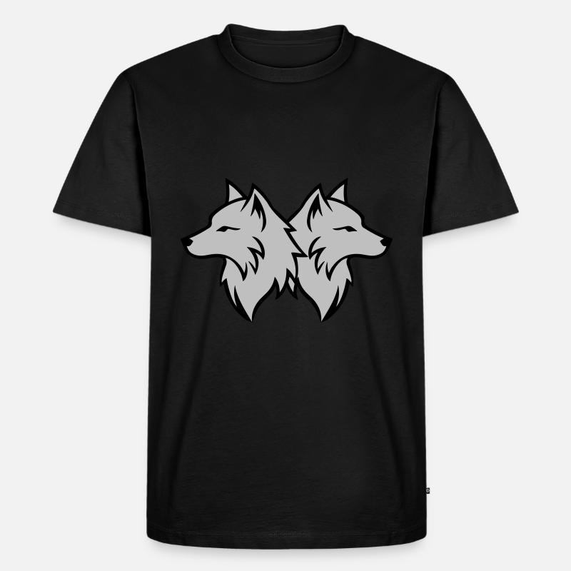 Wolf Team Pack - Men's Premium Organic T-Shirt - black