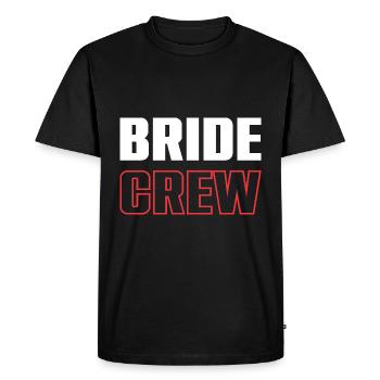 Bride Crew - Men's Premium Organic T-Shirt - black - Front - Nico (187cm)