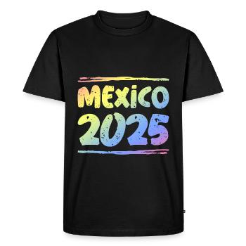 Mexique 2025 Coloré - T-shirt Premium bio Homme - noir - Devant - Nico (187cm)