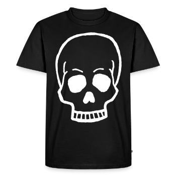 Icône de crâne - T-shirt Premium bio Homme - noir - Devant - Nico (187cm)