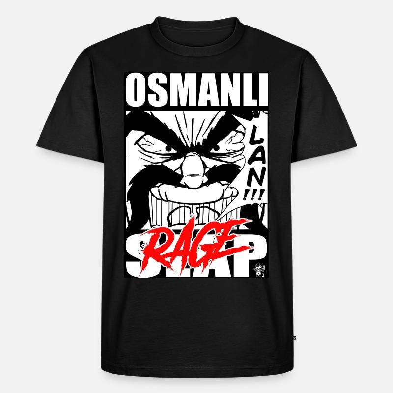 Osmanli Slap RAGE - Männer Premium Bio T-Shirt - Schwarz