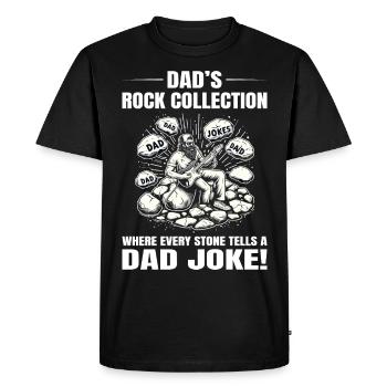 Rock Collection, Papa, Guitare, Musique, Géologie - T-shirt Premium bio Homme - noir - Devant - Nico (187cm)