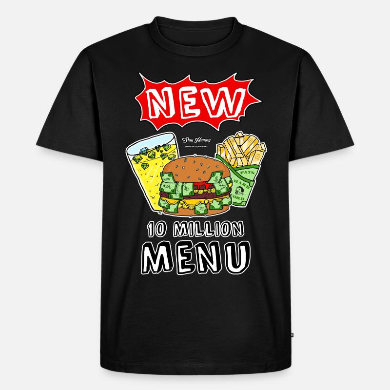 1 Million Menü - Männer Premium Bio T-Shirt - Schwarz