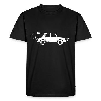 Auto Car E-mobilité voiture électrique course - T-shirt Premium bio Homme - noir - Devant - Nico (187cm)