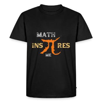 Les maths m’inspirent 14 mars Jour Pi 2023 Amoureux des mathématiques - T-shirt Premium bio Homme - noir - Devant - Nico (187cm)