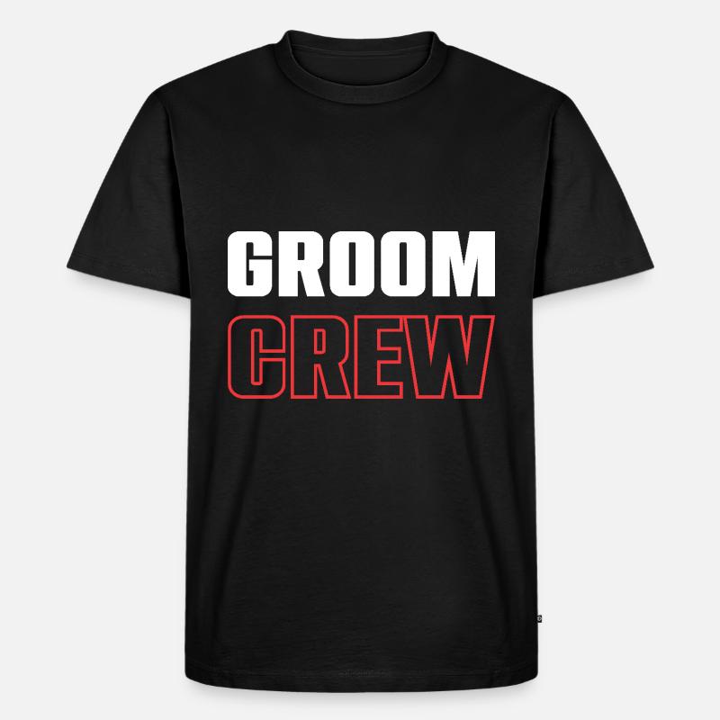 Groom Crew - Männer Premium Bio T-Shirt - Schwarz