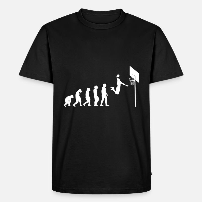 Basketball Evolution - Männer Premium Bio T-Shirt - Schwarz