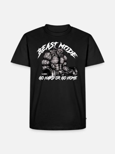 Gym Bull - Beast Mode - Männer Premium Bio T-Shirt - Schwarz