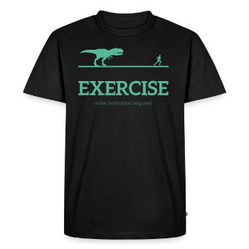 T-shirt de formation - Courir - Sport - Drôle - T-shirt Premium bio Homme - noir - Devant - Nico (187cm)