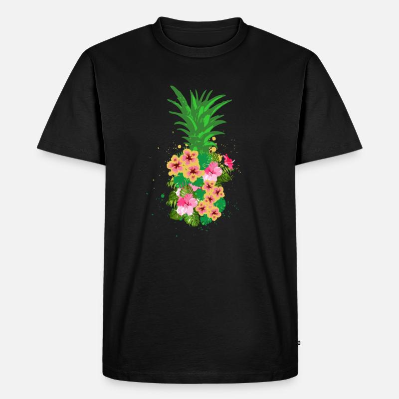 Ananas - Männer Premium Bio T-Shirt - Schwarz
