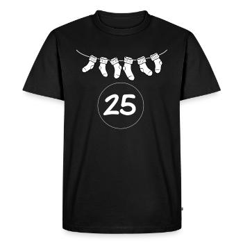 Vieille chaussette de chaussette 25 - T-shirt Premium bio Homme - noir - Devant - Nico (187cm)