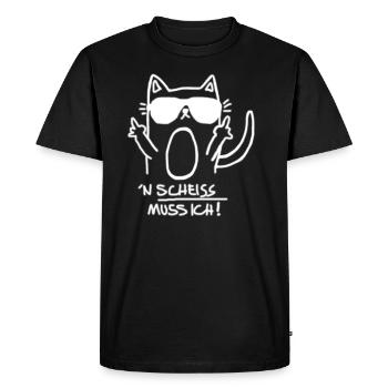feline - Men's Premium Organic T-Shirt - black - Front - Nico (187cm)