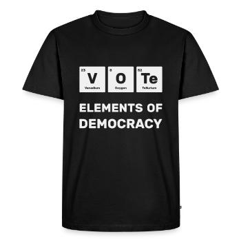 Vote periodic table democracy - Men's Premium Organic T-Shirt - black - Front - Nico (187cm)