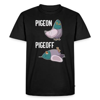 Pigeon pigeon pigeons élevage de pigeons drôle - T-shirt Premium bio Homme - noir - Devant - Nico (187cm)