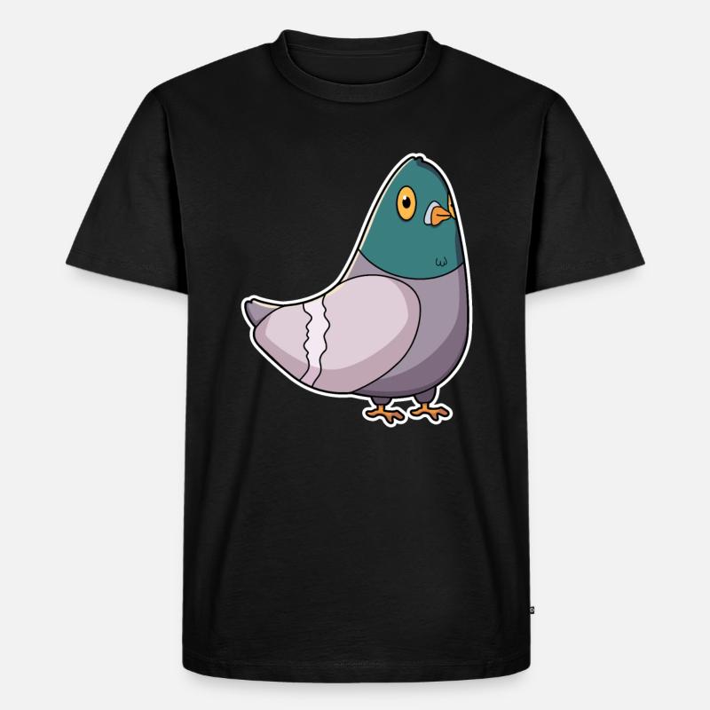 Taube Brieftaube Taubenflüsterer - Männer Premium Bio T-Shirt - Schwarz