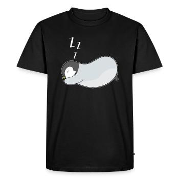 Pinguin schlafen Kaiserpinguin müde - Männer Premium Bio T-Shirt - Schwarz - Vorne - Nico (187cm)