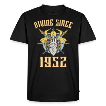 Dieu Viking, Divin Depuis 1952 Anniversaire 71 Ans - T-shirt Premium bio Homme - noir - Devant - Nico (187cm)