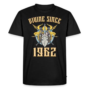 Dieu Viking, Divin Depuis 1962 Anniversaire 61 Ans - T-shirt Premium bio Homme - noir - Devant - Nico (187cm)