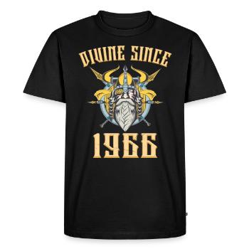 Dieu Viking, Divin Depuis 1966 Anniversaire 57 Ans - T-shirt Premium bio Homme - noir - Devant - Nico (187cm)